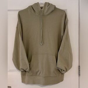 Aritzia TNA Airy Fleece Sage Boyfriend Hoodie